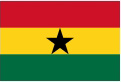 een tijdelijke woning in Ghana